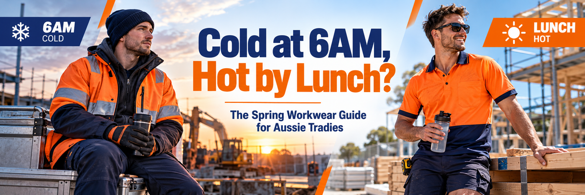Cold at 6AM, Hot by Lunch? The Spring Workwear Guide for Aussie Tradies