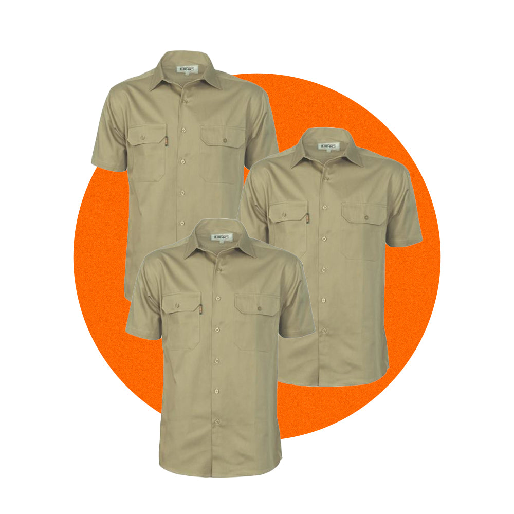 Tradie Cotton Drill Work Shirt Value Pack 3201
