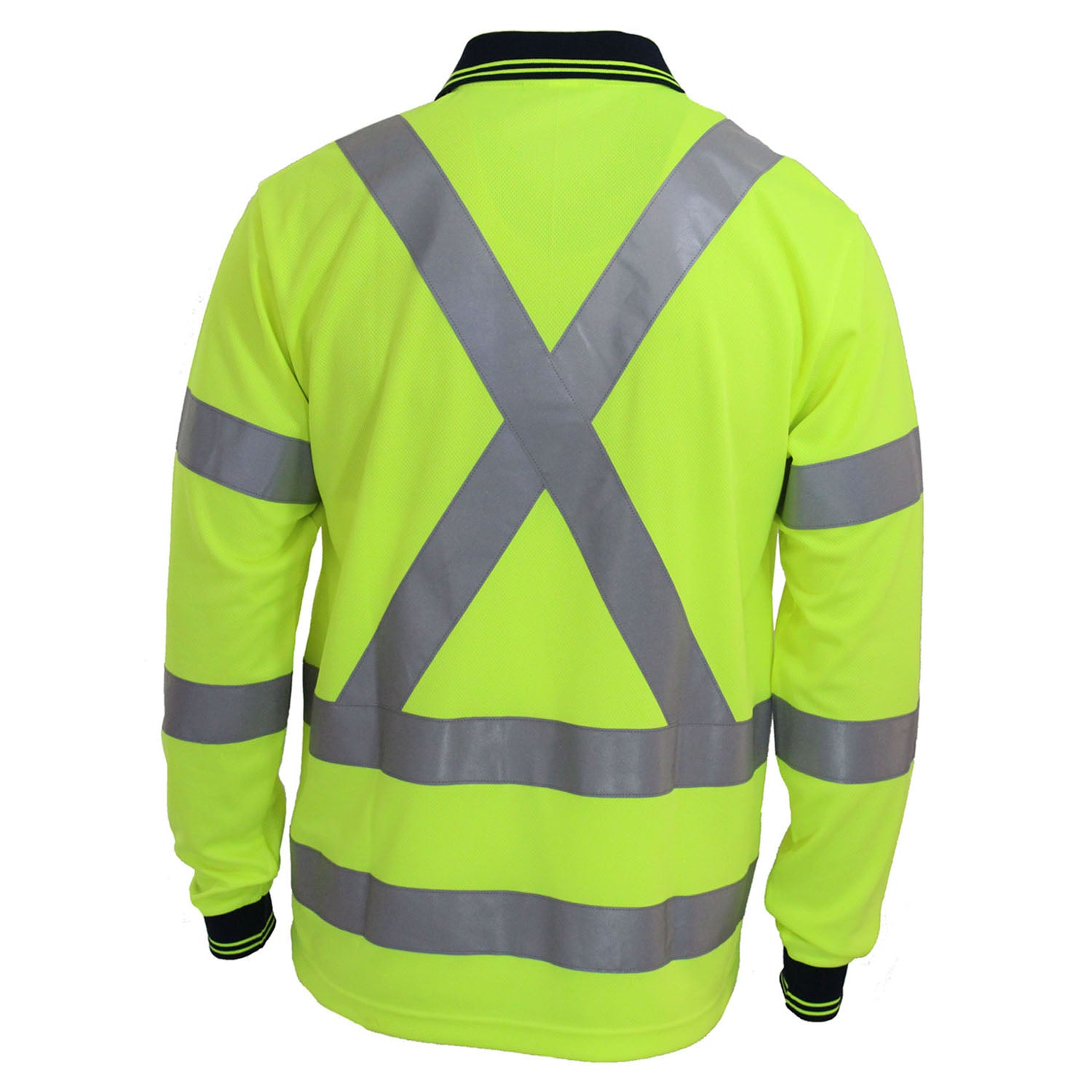 Hi-Vis "X' Back & Bio-motion Taped Polo 3710DNC-Vis "