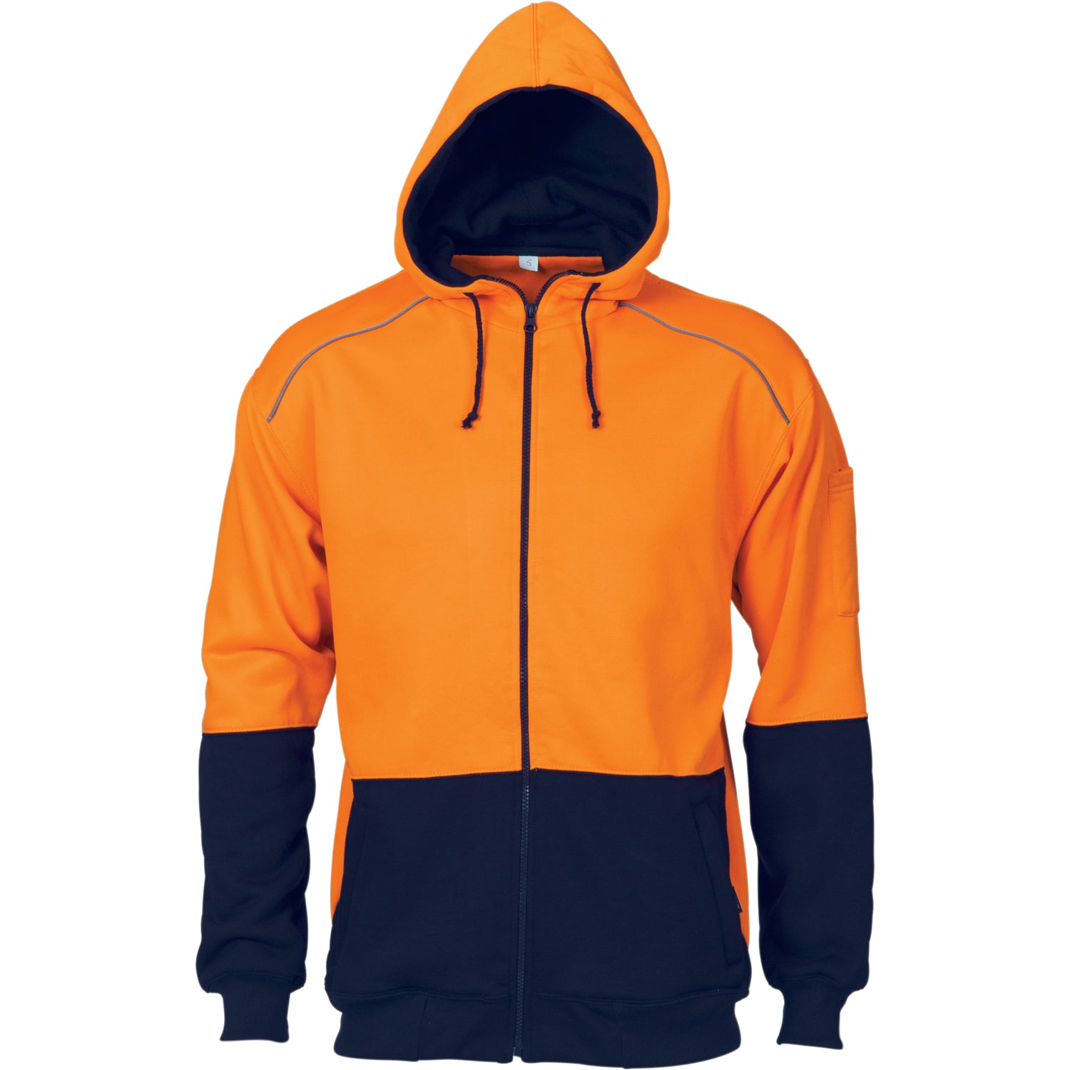 HiVis Contrast Piping Fleecy Hoodie 3728DNCHiVis Contrast Piping Fleecy Hoodie 3728