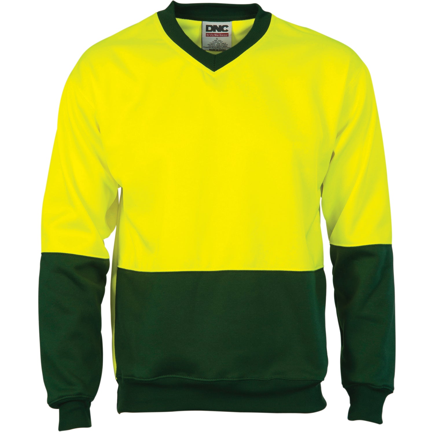 HiVis Two Tone Fleecy Sweat Shirt (Sloppy Joe) V-Neck 3822DNCTone Fleecy Sweat Shirt (Sloppy Joe)