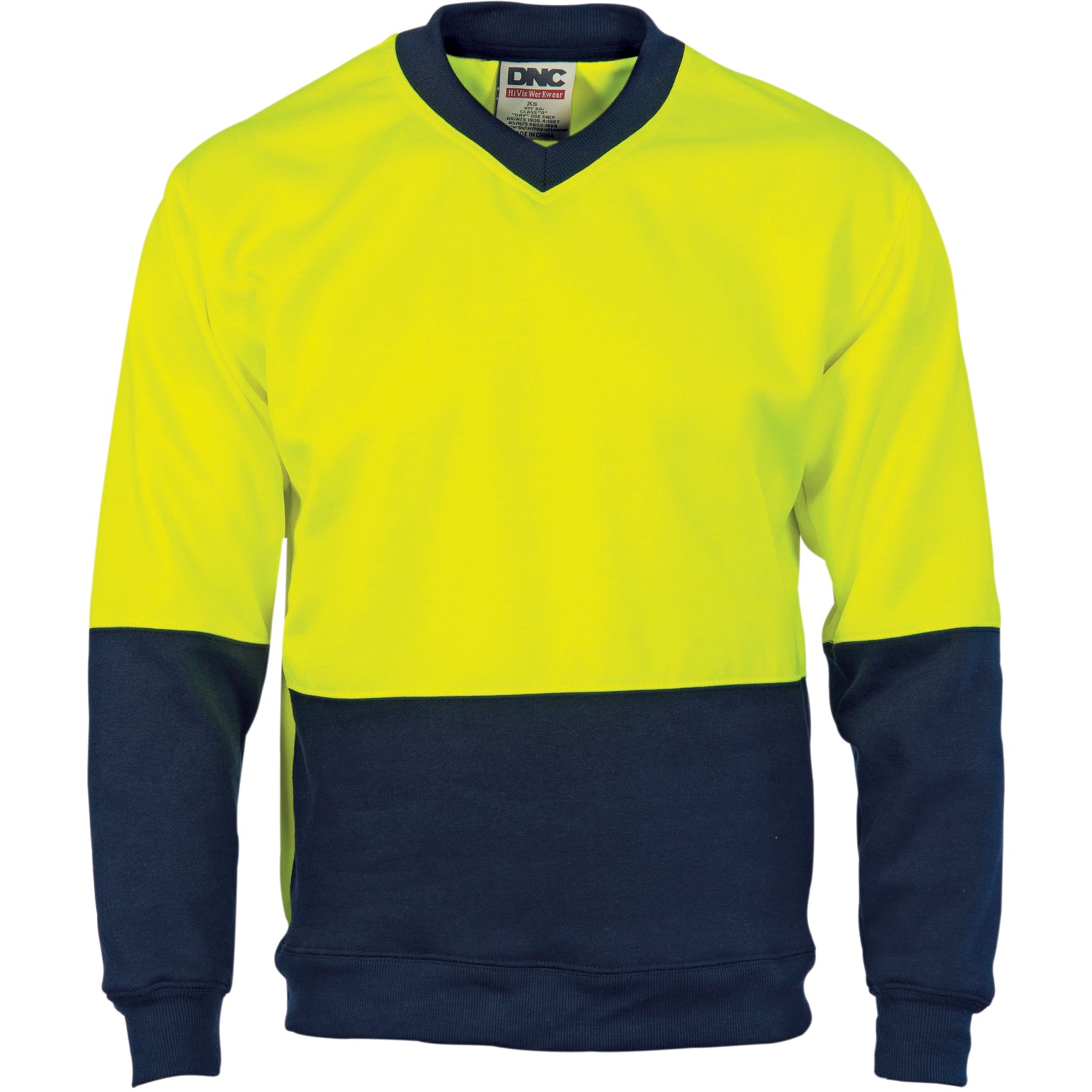 HiVis Two Tone Fleecy Sweat Shirt (Sloppy Joe) V-Neck 3822DNCTone Fleecy Sweat Shirt (Sloppy Joe)