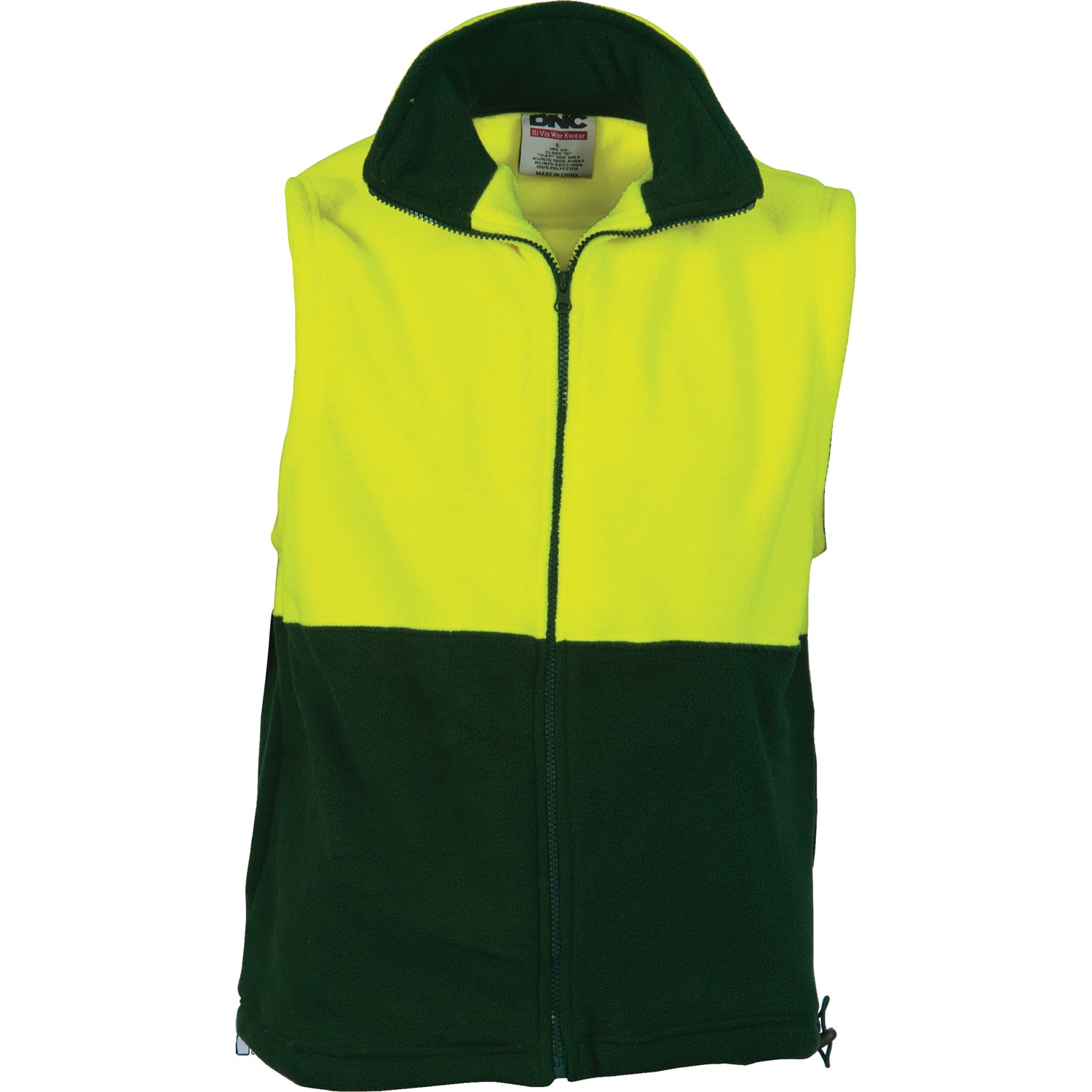 HiVis Two Tone Full Zip Polar Fleece Vest 3828DNCTone Full Zip Polar Fleece Vest 3828