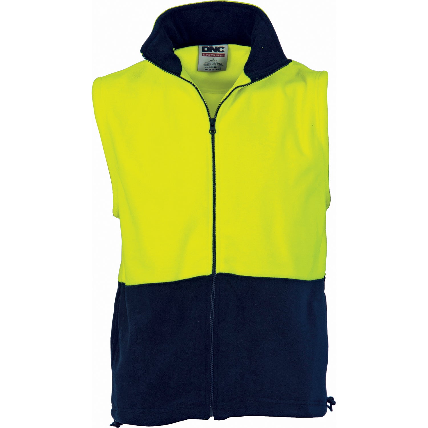 HiVis Two Tone Full Zip Polar Fleece Vest 3828DNCTone Full Zip Polar Fleece Vest 3828