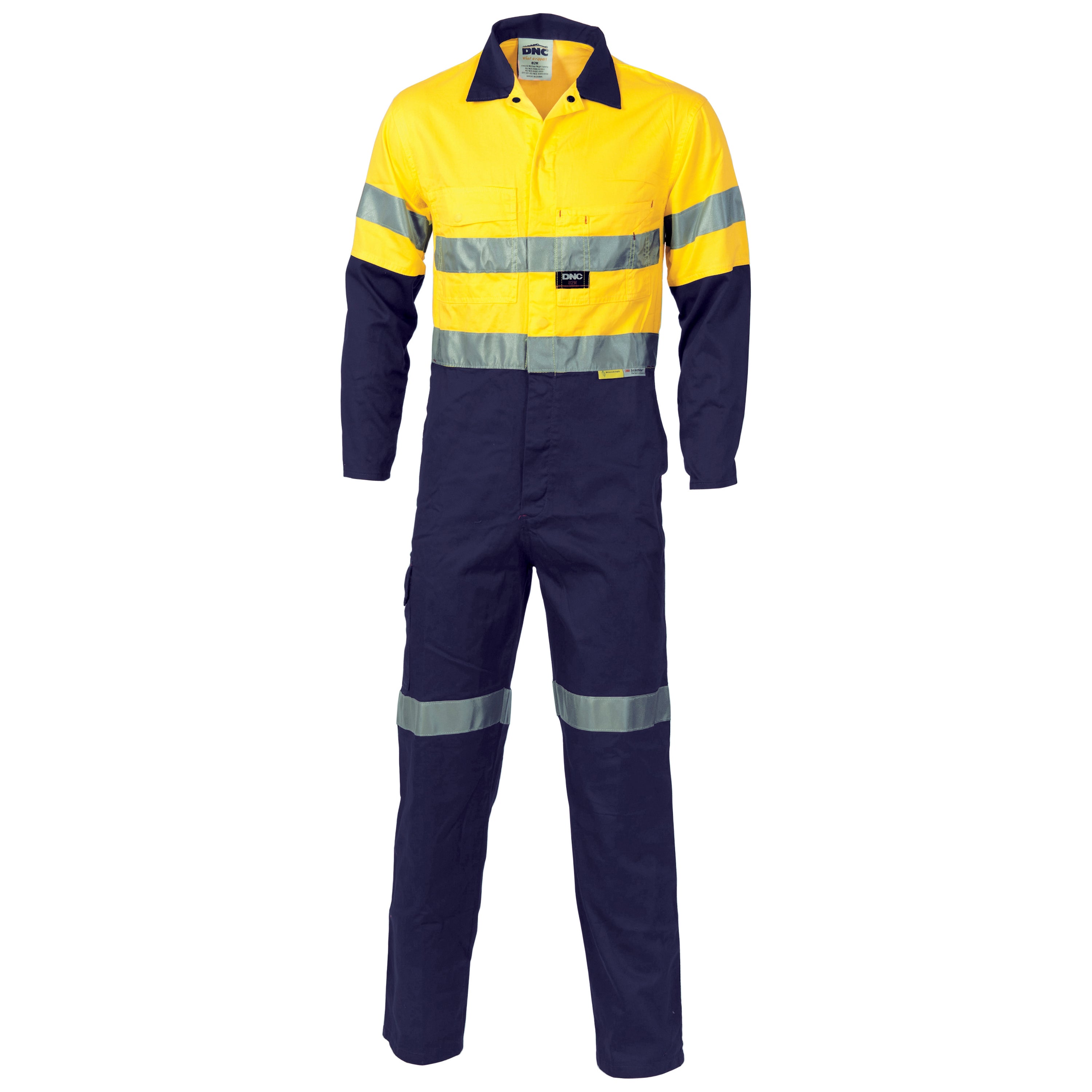 HiVis Cool-Breeze Two Tone Light Weight Cotton Coverall with 3M R/Tape - 3955