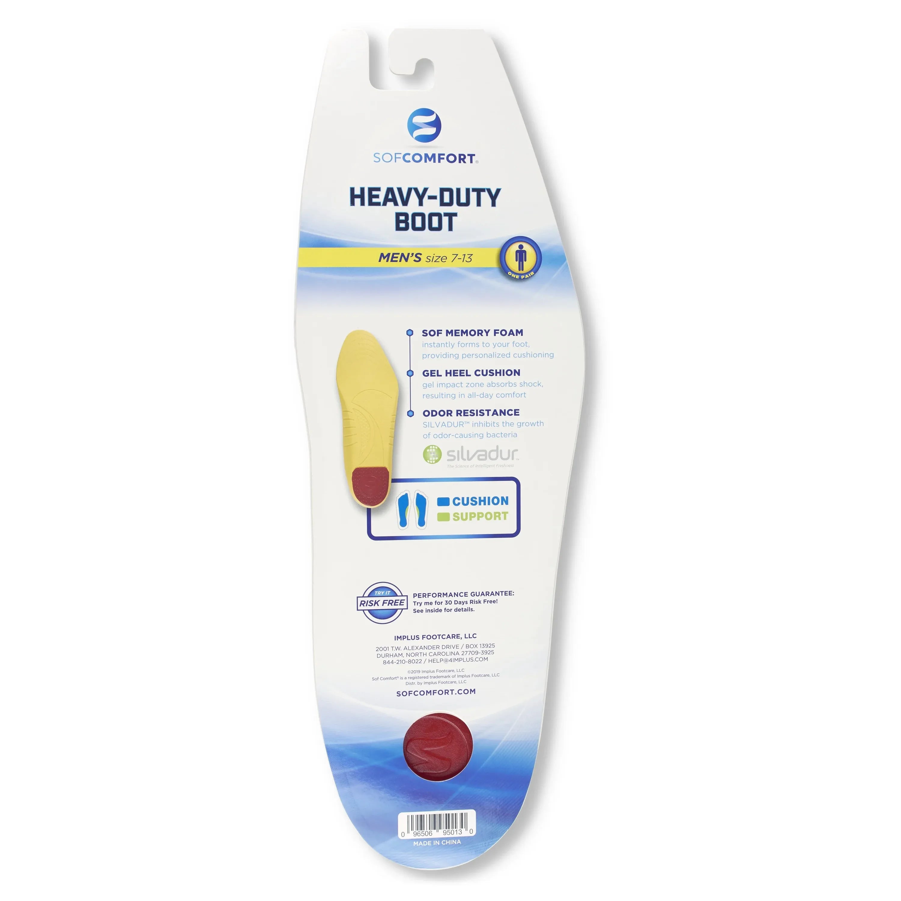 Implus 95013 Sof Mens Heavy Duty Boot Footbed