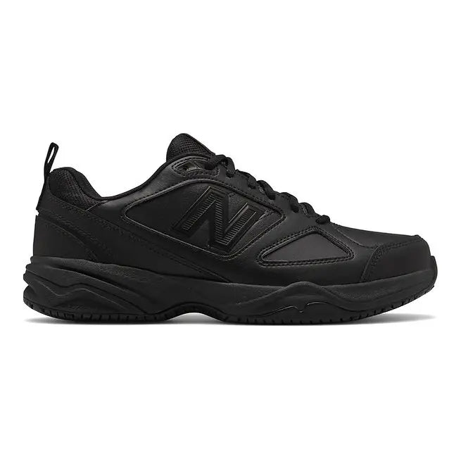 New Balance WID626 Ladies Industrial Jogger in black with supportive leather upper and slip-resistant outsole.