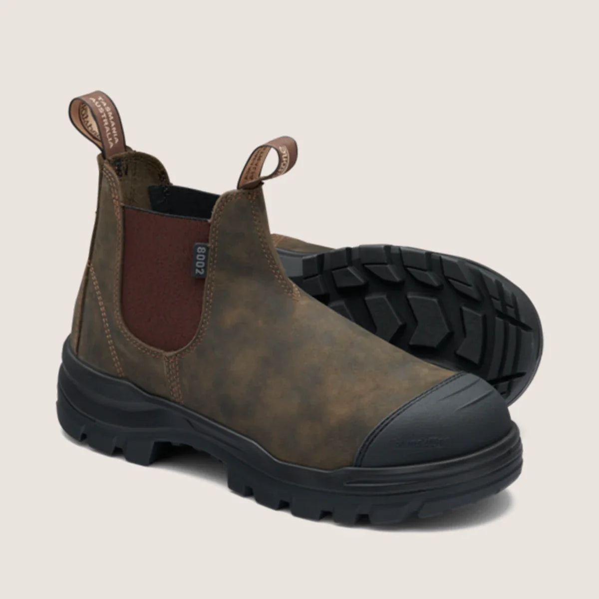 Blundstone 8002 Rotoflex - TPU Steel Safety - Rustic Brown - Unisex - BlundstoneBlundstone 8002 Rotoflex - TPU Steel Safety - Rustic Brown - Unisex - Elastic Side
