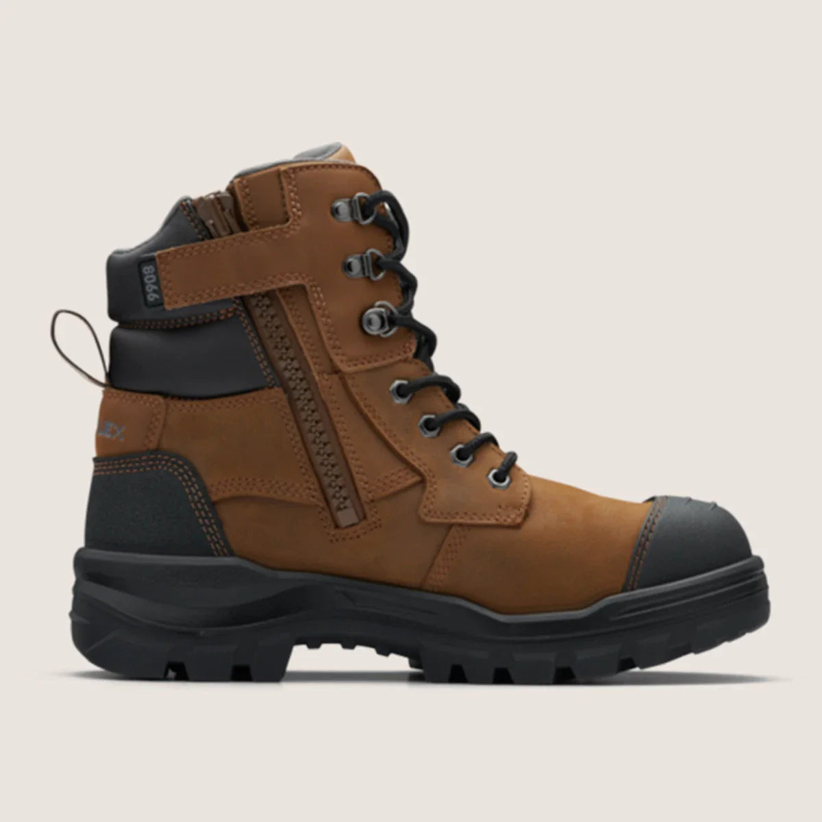 Blundstone 8066 Rotoflex - TPU Steel Safety - Saddle - Unisex - 150Mm BlundstoneBlundstone 8066 Rotoflex - TPU Steel Safety - Saddle - Unisex - 150Mm Zip Side