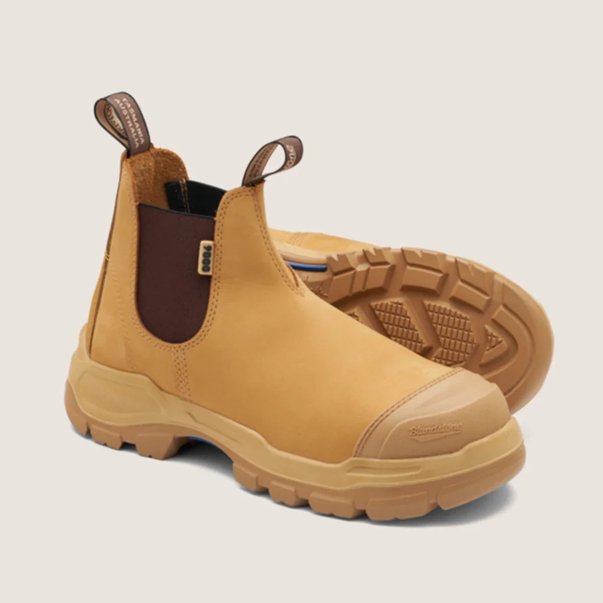 Blundstone 9000 Rotoflex - Rubber Steel Safety - Wheat - Unisex - ElasBlundstoneBlundstone 9000 Rotoflex - Rubber Steel Safety - Wheat - Unisex - Elastic Side