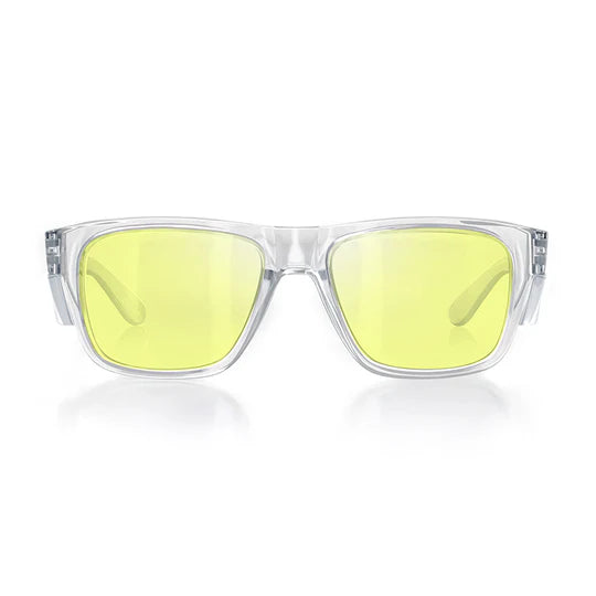 Safe Style FCY100 Fusions Clear Frame Yellow Safety Glasses