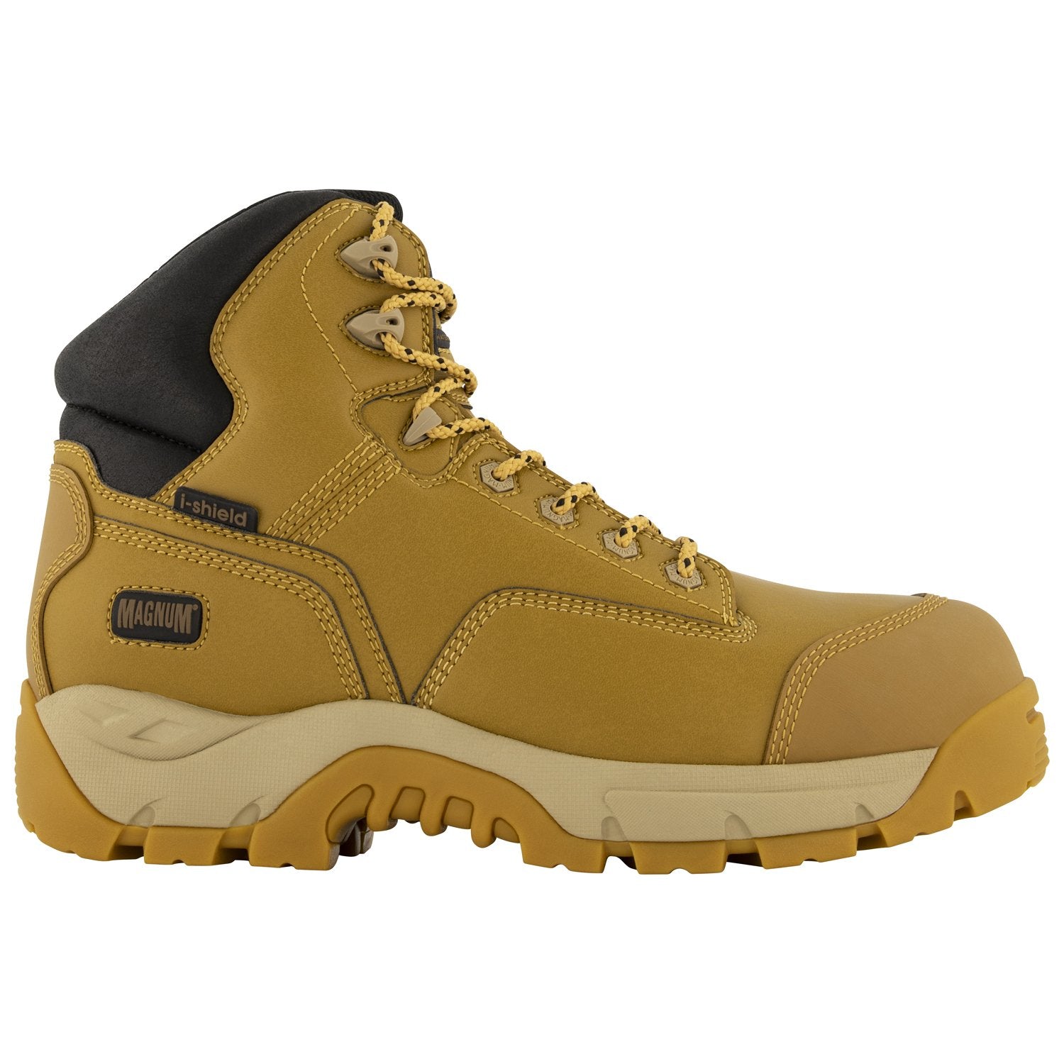 Magnum MPN150 Precision Max Safety Boot with durable Clarino microfibre upper and high traction rubber outsole.