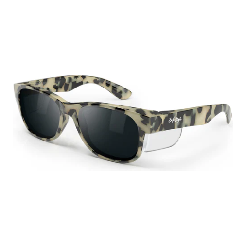 Milky tortoise shell Safe Style CMTP100 Classics polarized safety glasses.