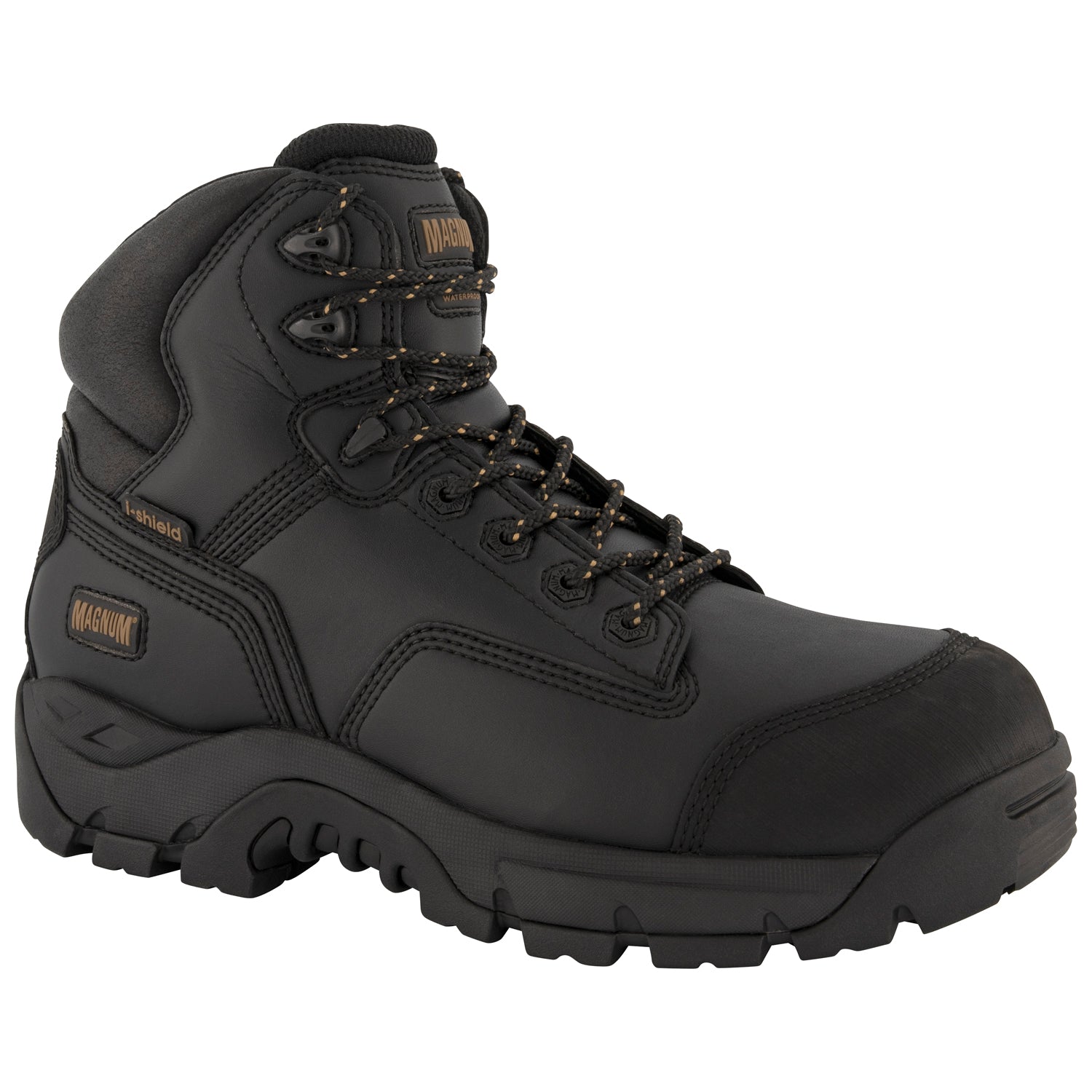 Magnum MPN100 Precision Max Safety Boot with durable Clarino microfibre upper and high traction rubber outsole.