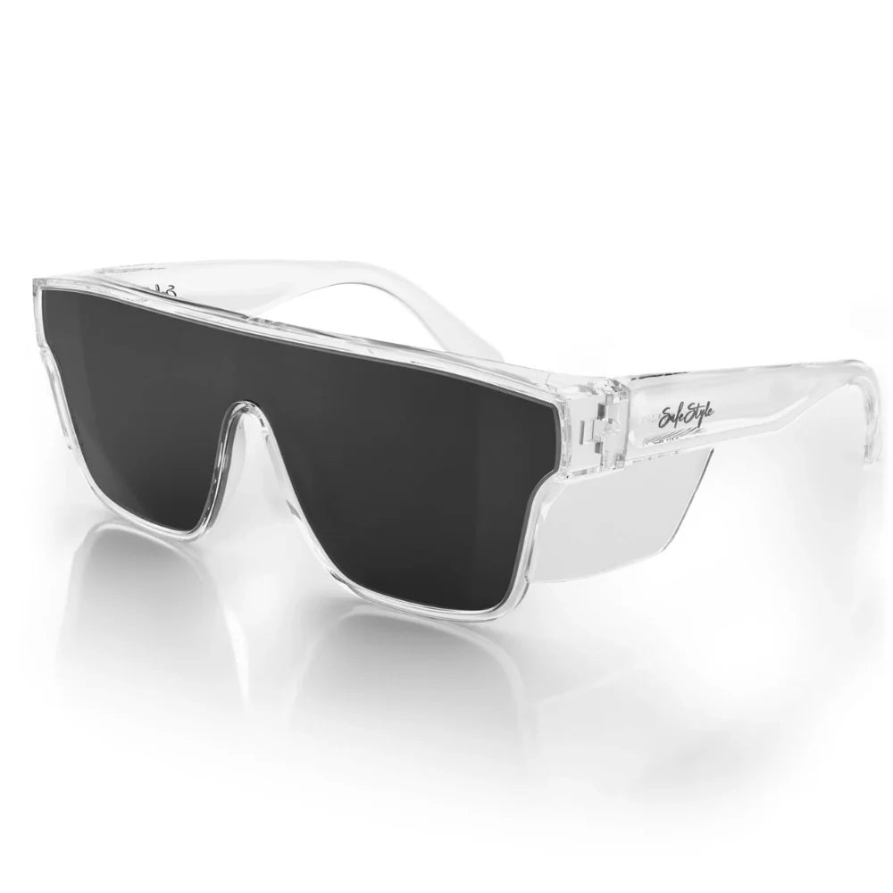 Safe Style PCT100 Primes Clear Frame Tinted Safety Glasses