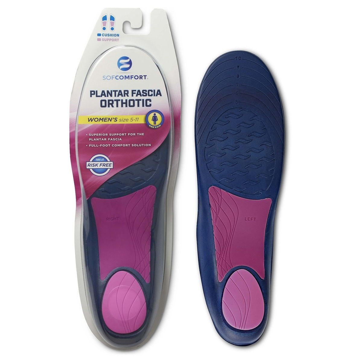 Implus 40308 Sof Comfort Womens Plantar Fascia Orthotic Footbed