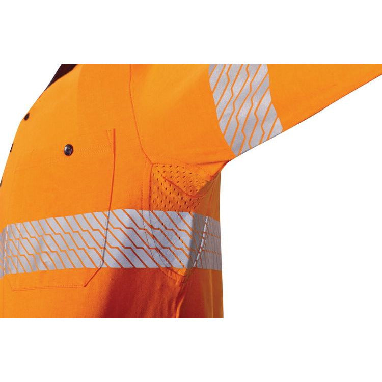 Hi Vis Segmented Tape Cotton Jersey Polo - Long Sleeve 3516DNCVis Segmented Tape Cotton Jersey Polo - Long Sleeve 3516