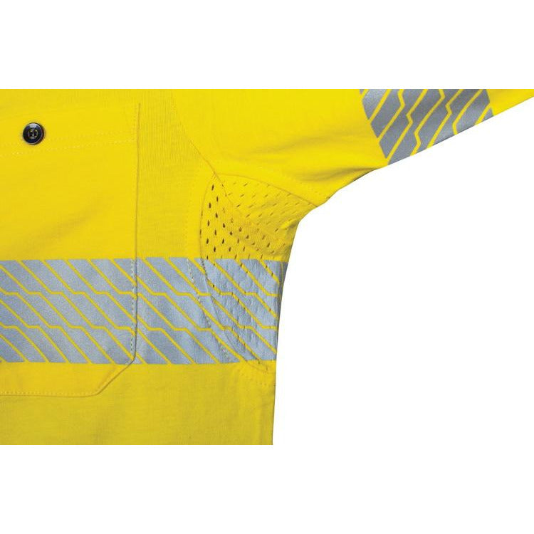 Hi Vis Segmented Tape Cotton Jersey Polo - Long Sleeve 3516DNCVis Segmented Tape Cotton Jersey Polo - Long Sleeve 3516