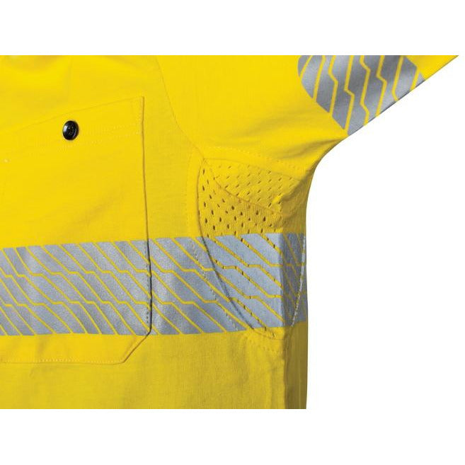 Hi Vis Segmented Tape Cotton Jersey Polo - Long Sleeve 3516DNCVis Segmented Tape Cotton Jersey Polo - Long Sleeve 3516