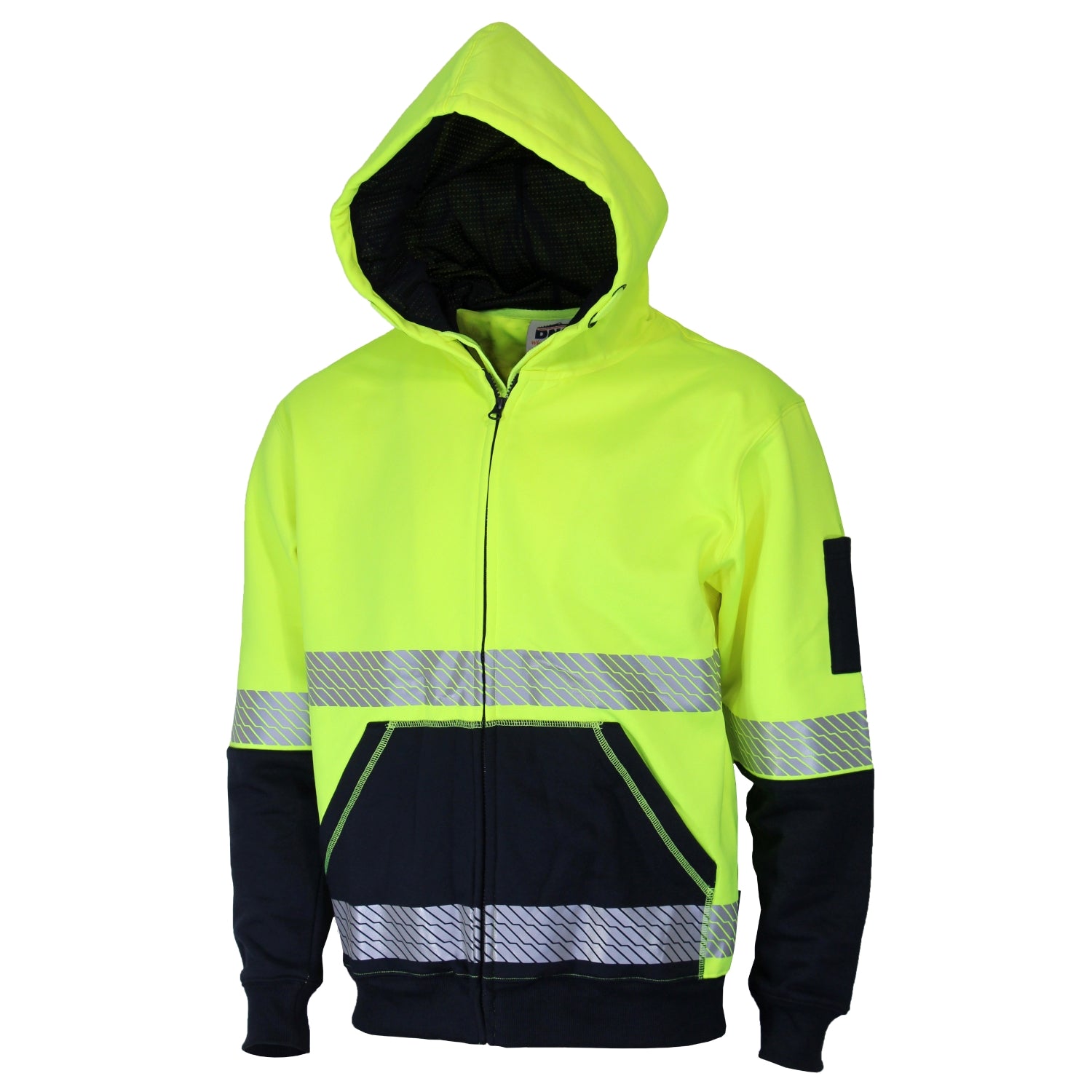 HiVis Segmented Tape Full Zip Hoodie - 3530DNCHiVis Segmented Tape Full Zip Hoodie - 3530