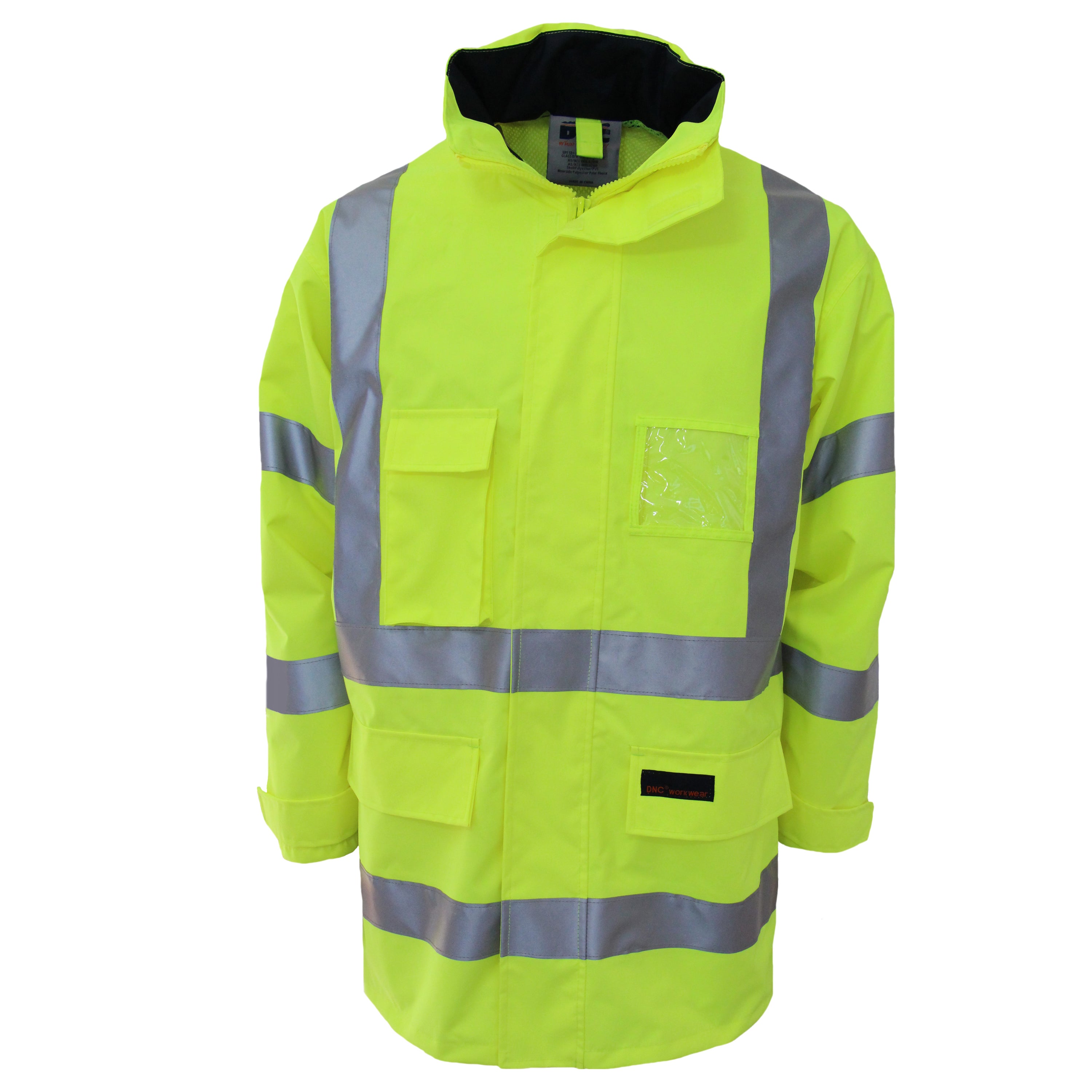 HiVis Breathable Rain Jacket Biomotion tape 3571DNCHiVis Breathable Rain Jacket Biomotion tape 3571