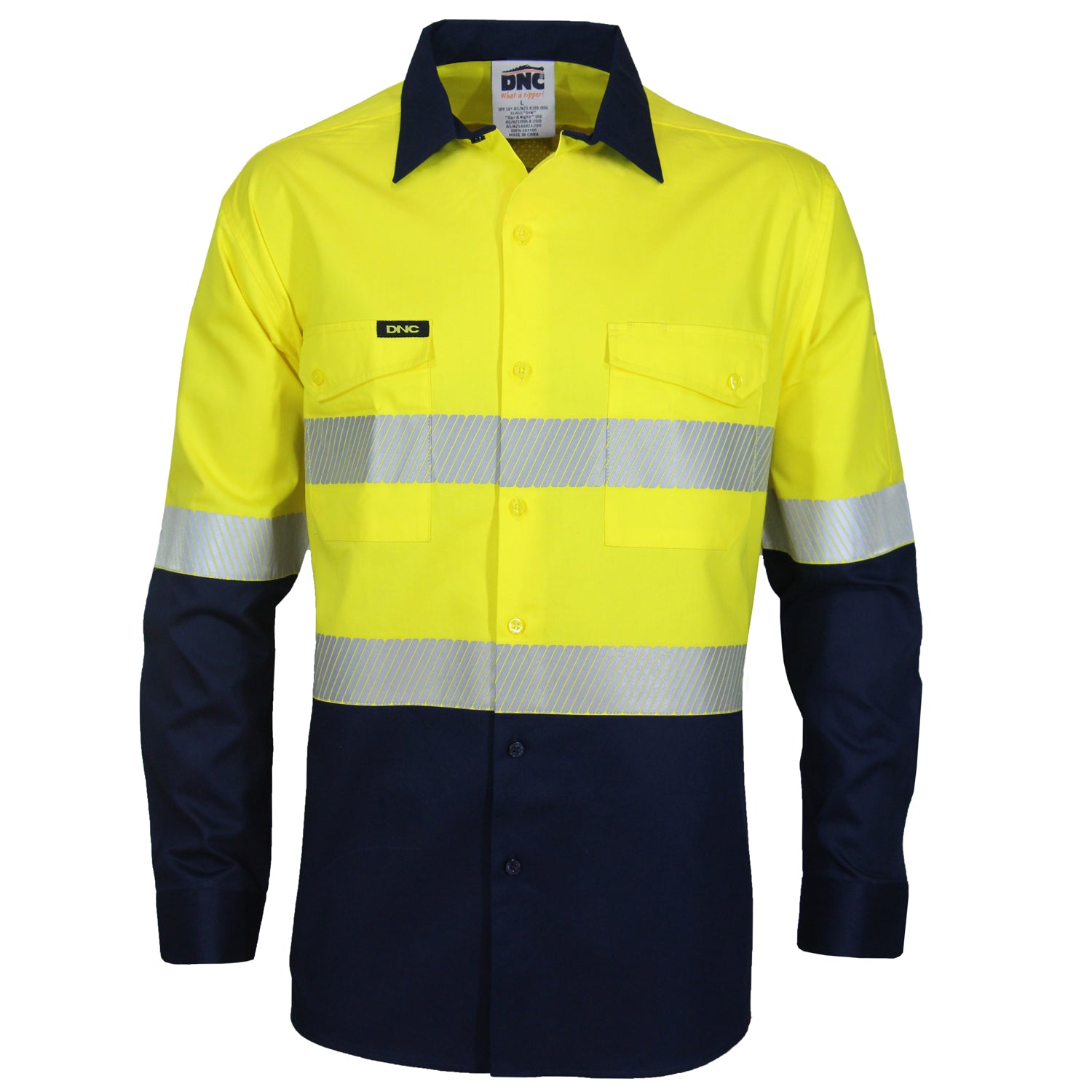 HiVis 2 Tone Segmented Taped Coolight Shirt - 3648DNCHiVis 2 Tone Segmented Taped Coolight Shirt - 3648