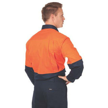 HiVis Cool-Breeze Vertical Vented Cotton Shirt - Long sleeve 3732DNCHiVis Cool-Breeze Vertical Vented Cotton Shirt - Long sleeve 3732