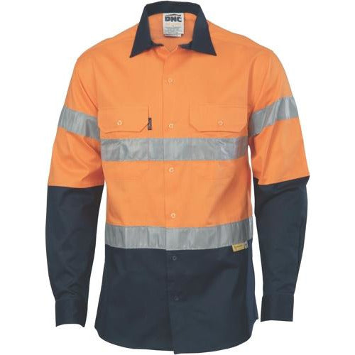 HiVis two tone drill shirt with 3M 8906 Reflective Tape 3736DNC3M 8906 Reflective Tape 3736