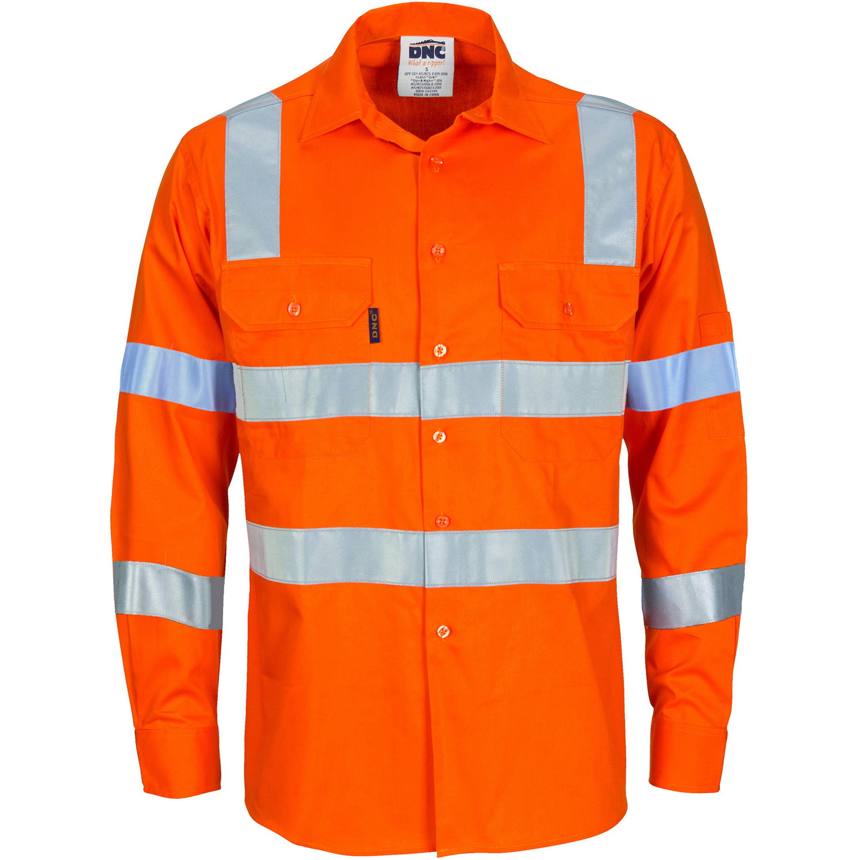Cotton Drill Lightweight Shirt Day/Night with CSR Reflective Tape - LoDNCCotton Drill Lightweight Shirt Day/Night