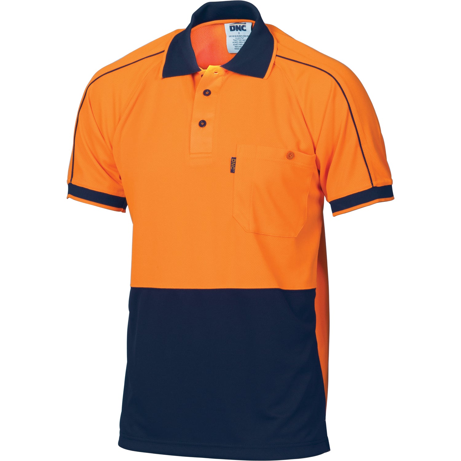 HiVis Cool-Breathe Double Piping Polo - Short Sleeve 3753DNCHiVis Cool-Breathe Double Piping Polo - Short Sleeve 3753