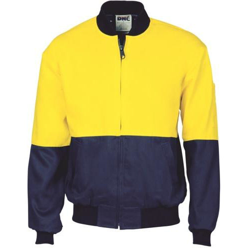 HiVis Two Tone Cotton Bomber Jacket 3757DNCTone Cotton Bomber Jacket 3757