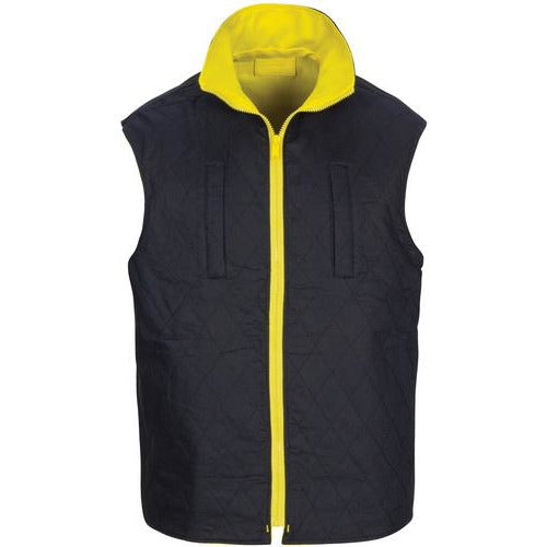 HiVis Cotton Drill Reversible Vest with Generic R/Tape 3765DNCHiVis Cotton Drill Reversible Vest