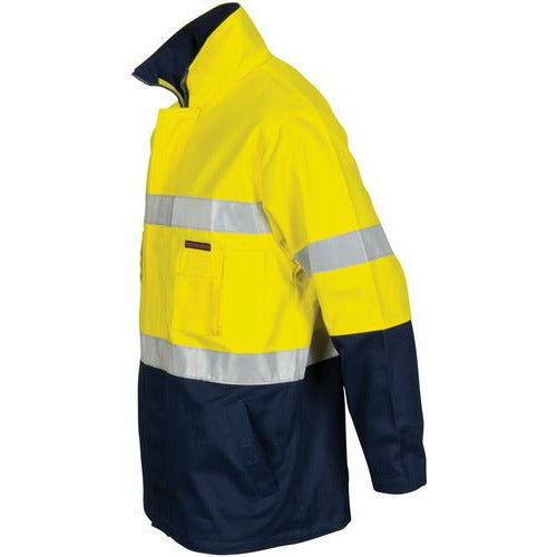HiVis "2 IN 1" Cotton Drill Jacket with Generic R/Tape 3767DNC1" Cotton Drill Jacket