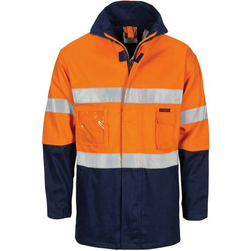 HiVis "4 IN 1" Cotton Drill Jacket with Generic R/Tape 3764DNC1" Cotton Drill Jacket