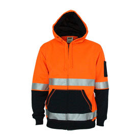 Hivis 2 tone full zip super fleecy hoodie