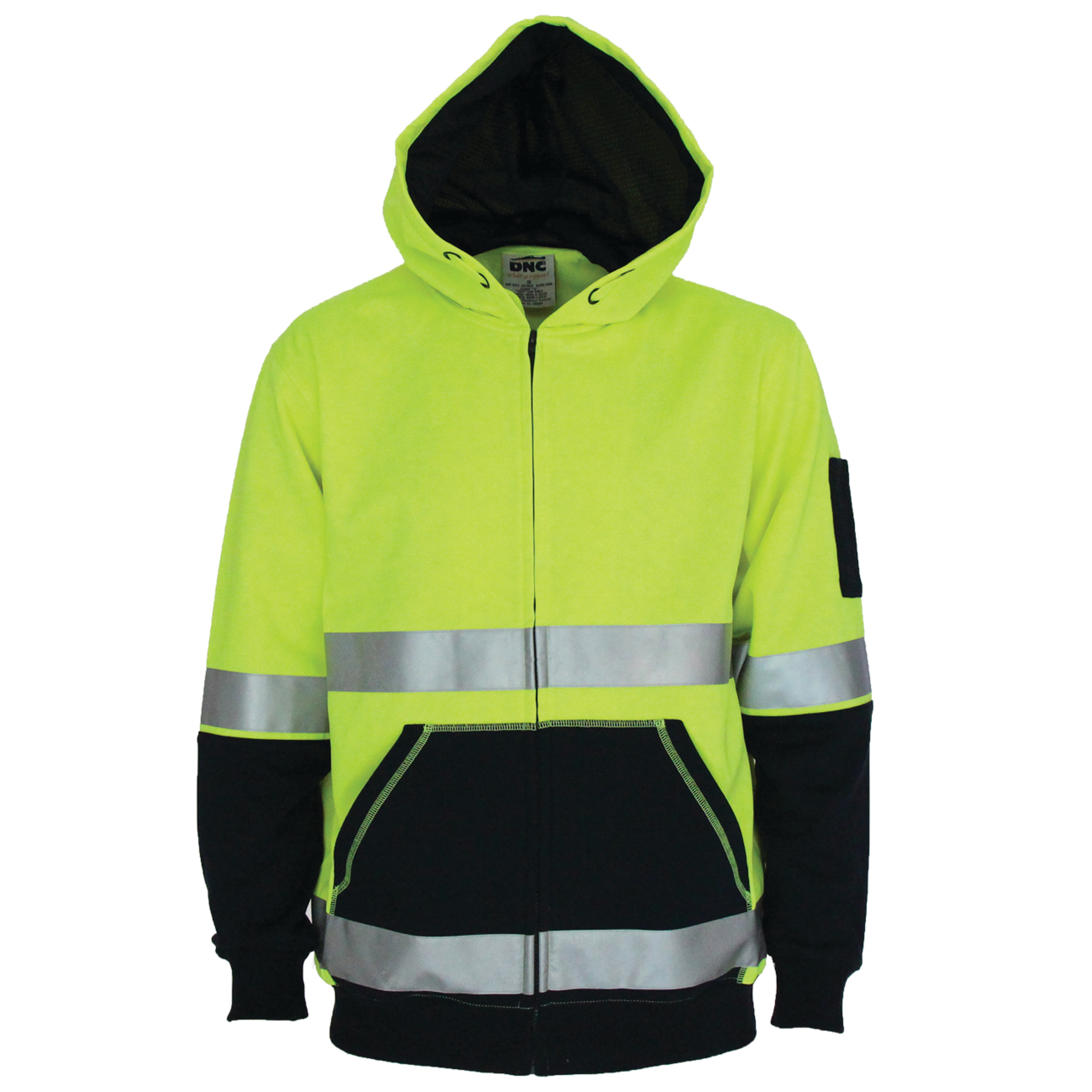 Hivis 2 tone full zip super fleecy hoodie