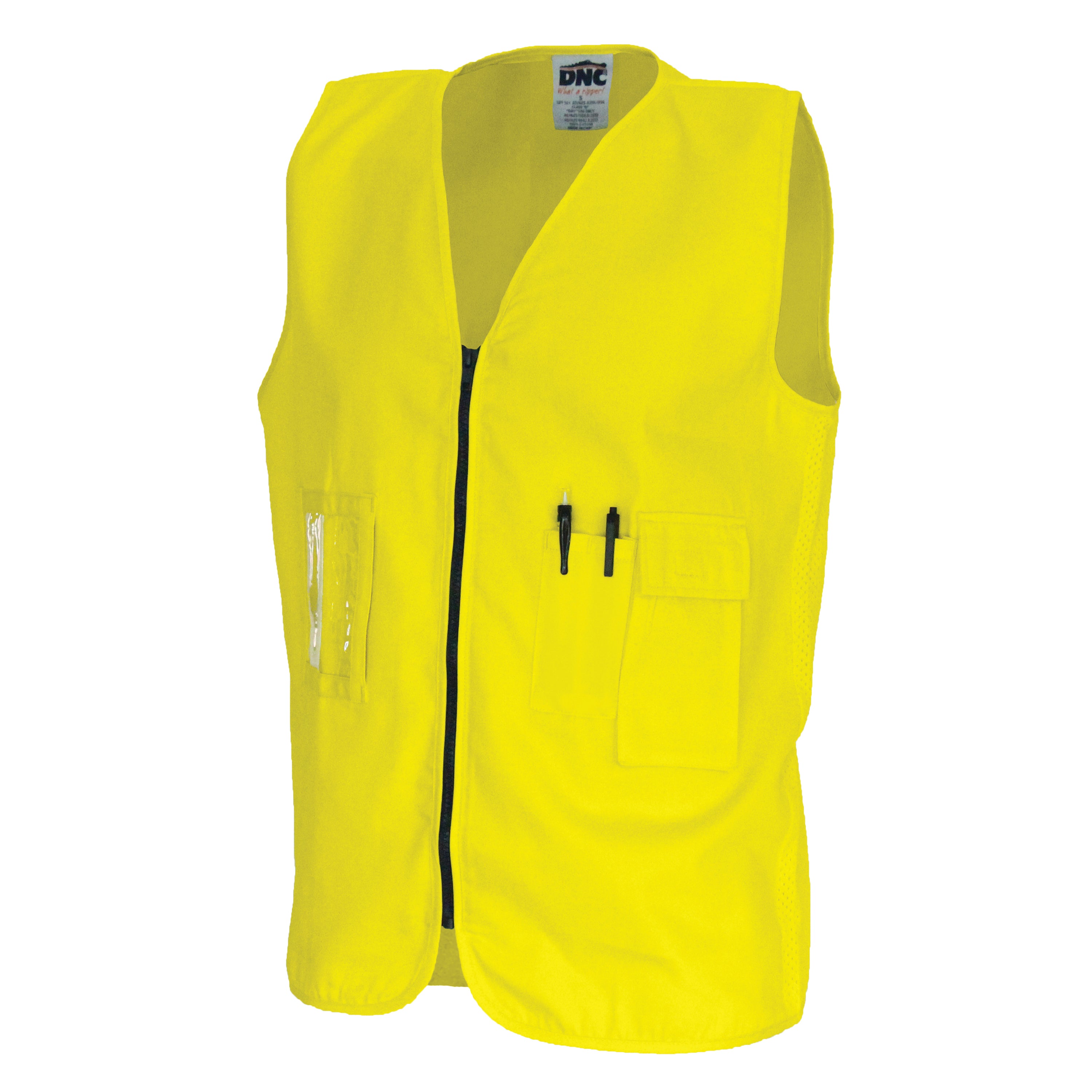 Daytime Zip Cotton Safety Vests 3808DNCDaytime Zip Cotton Safety Vests 3808