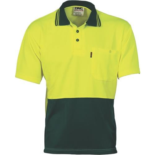 HiVis Two Tone Cool Breathe Polo Shirt - Short Sleeve 3811DNCTone Cool Breathe Polo Shirt - Short Sleeve 3811