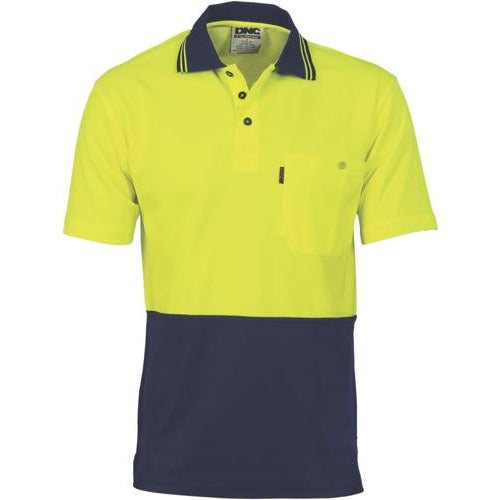 Cotton Back HiVis Two Tone Polo Shirt - Short Sleeve 3814DNCTone Polo Shirt - Short Sleeve 3814