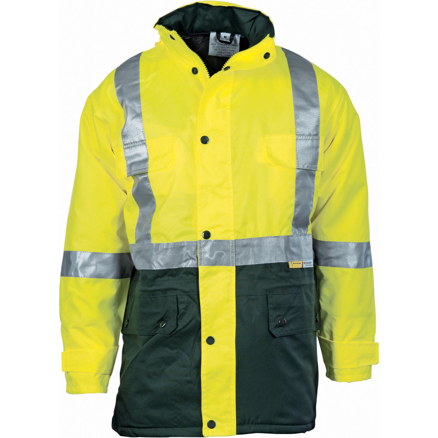 HiVis Two Tone Quilted Jacket with 3M R/Tape - 3863DNCTone Quilted Jacket