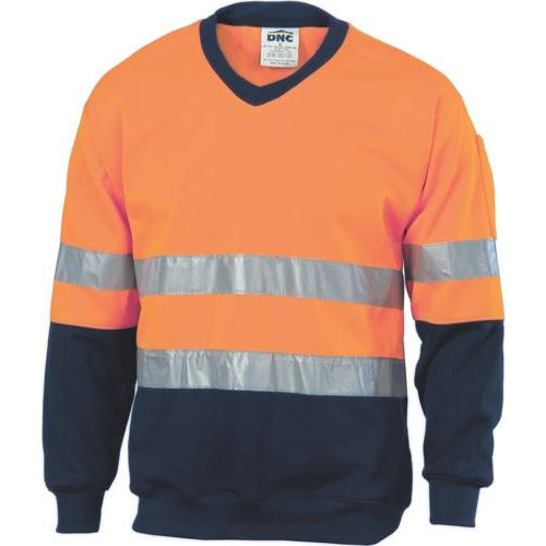 Hivis Two Tone Sweatshirt (Sloppy Joe) With Generic Reflective Tape V-DNCTone Sweatshirt (Sloppy Joe)