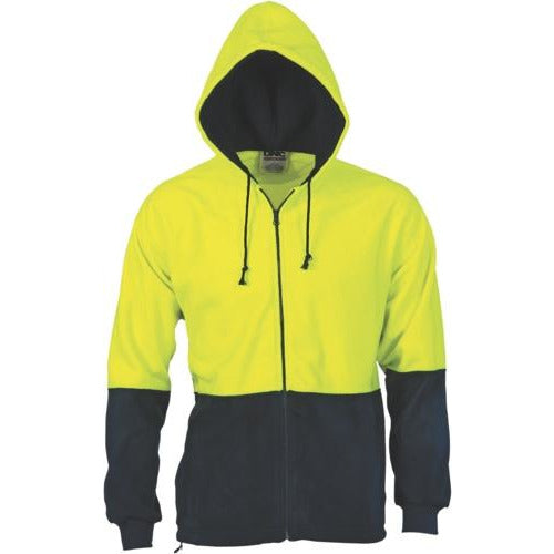 HiVis Two Tone Full Zip Polar Fleece Hoodie 3927DNCTone Full Zip Polar Fleece Hoodie 3927