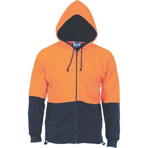 HiVis Two Tone Full Zip Polar Fleece Hoodie 3927DNCTone Full Zip Polar Fleece Hoodie 3927