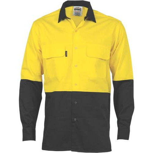 HiVis 3 Way Long sleeve Cotton Shirt Australia
