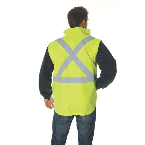 HiVis Cross Back Day/Night “4 in 1” Zip Off Sleeve Reversible Vest 399DNCHiVis Cross Back Day/Night “4