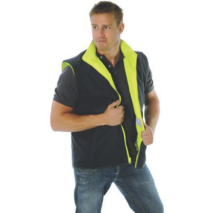 HiVis Cross Back Day/Night “4 in 1” Zip Off Sleeve Reversible Vest 399DNCHiVis Cross Back Day/Night “4