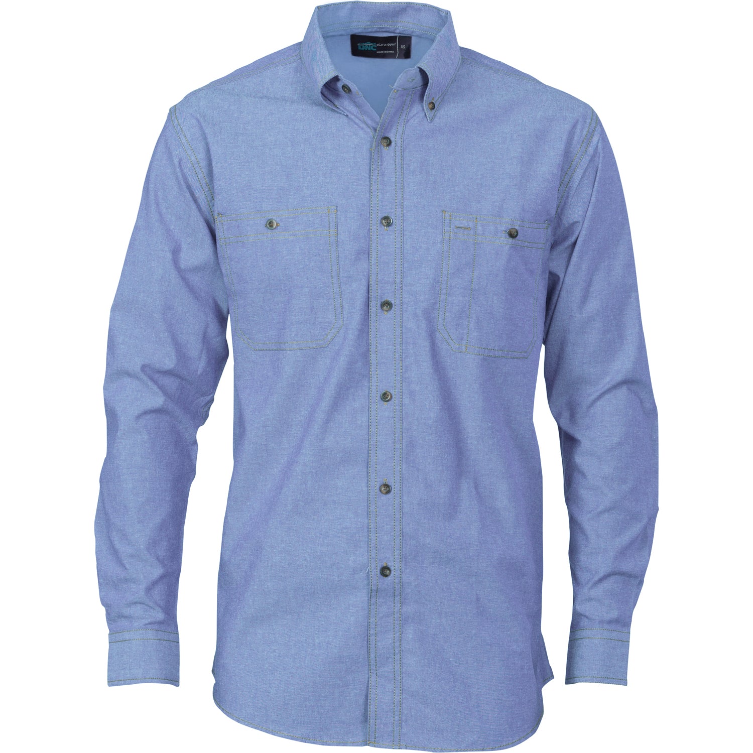 Cotton Chambray Shirt, Twin Pocket - Long Sleeve 4102DNCCotton Chambray Shirt, Twin Pocket - Long Sleeve 4102