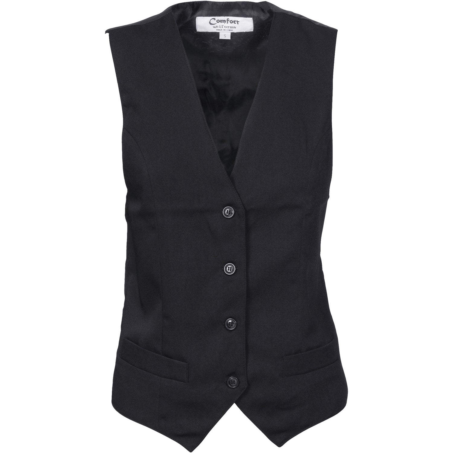Ladies Black Vest 4302DNCLadies Black Vest 4302