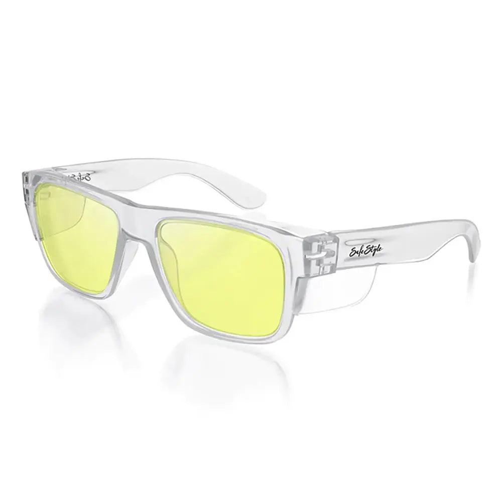 Safe Style FCY100 Fusions Clear Frame Yellow Safety Glasses