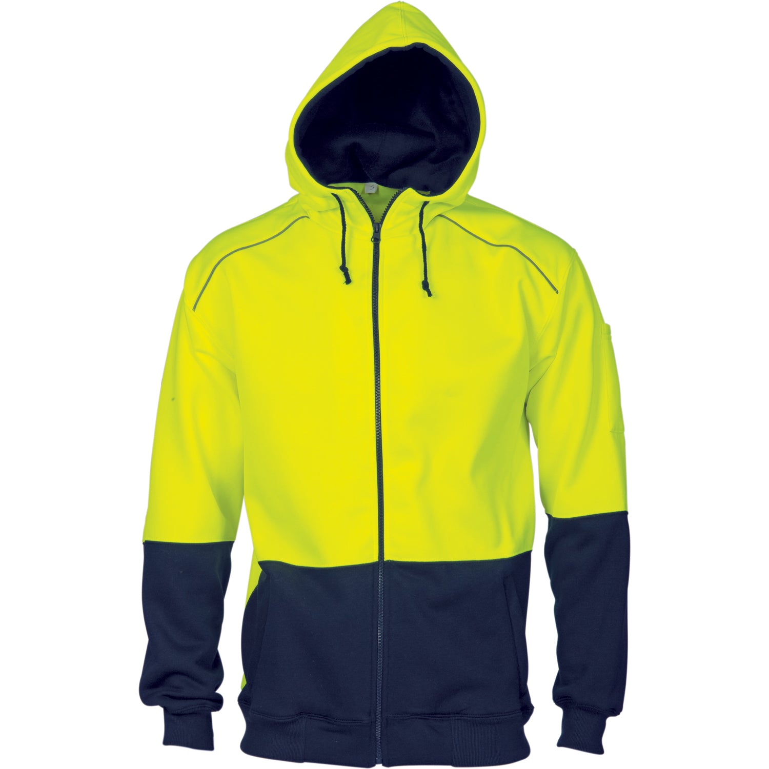 HiVis Contrast Piping Fleecy Hoodie 3728DNCHiVis Contrast Piping Fleecy Hoodie 3728